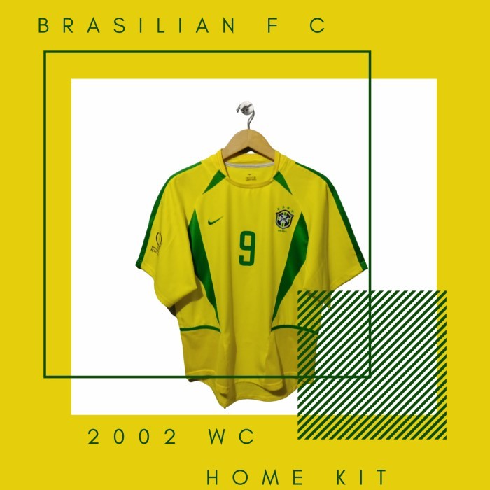 JERSEY ORIGINAL TIMNAS BRAZIL HOME 2002 - WORLD CUP KOREA JAPAN