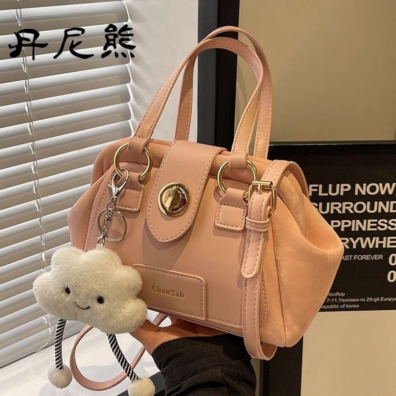 Tas Kurir Bahu Kunci Putar untuk Wanita, Tas Kurir Bahu Kunci Putar Cantik Semua-cocok