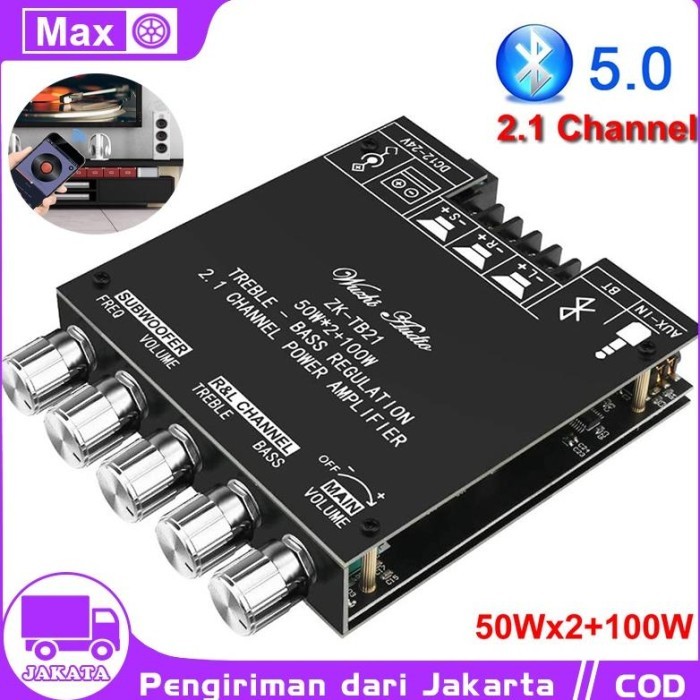 ZK-TB21 ZK-MT21 ZK-502MT TPA3116D2 Bluetooth 5.0 Penguat Subwoofer