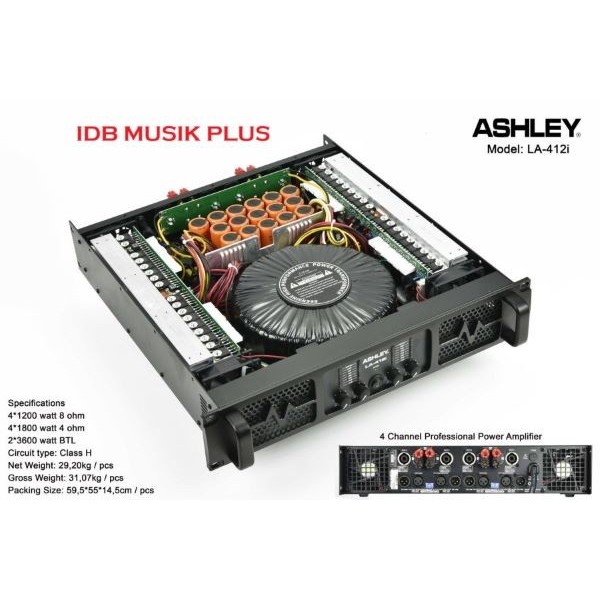 Power 4 Channel Ashley La412I / La 412I / La 412 I Original