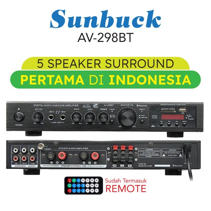Amplifier Subwoofer Ampli Rumahan Pembesar Suara Sound System Full Bas