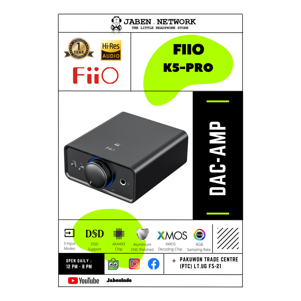 FIIO K5 PRO HEADPHONE AMP BRAND NEW + GARANSI 1 TAHUN