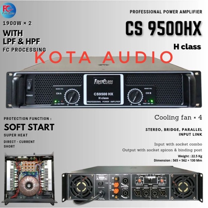 Power Amplfier Firstclass cs 9500hx/cs 9500 hx/cs9500hx 3800w Original