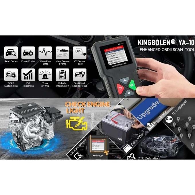Kingbolen Ediag Alat Obd2 Pembaca Kode Diagnostik Car Engine Scanner