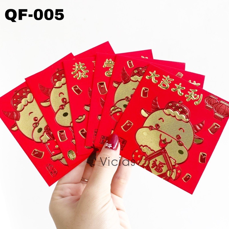 

MURAH 6PCS ANGPAO PREMIUM MERAH KERBAU LUCU IMLEK SINCIA TAHUN 2021 HOKI ANGPAU PREMIUM