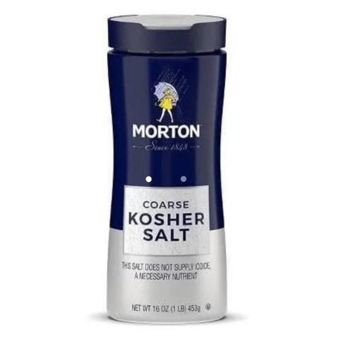 

MORTON COARSE KOSHER SALT 453 GR - garam halal FROM USA