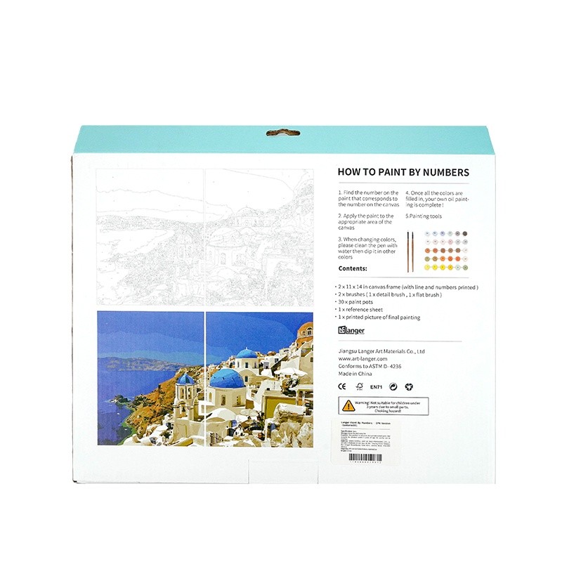 

OHSOME -LangerPaint By Numbers 2PK Version Santorini/Colmar/art/painting/landscape painting