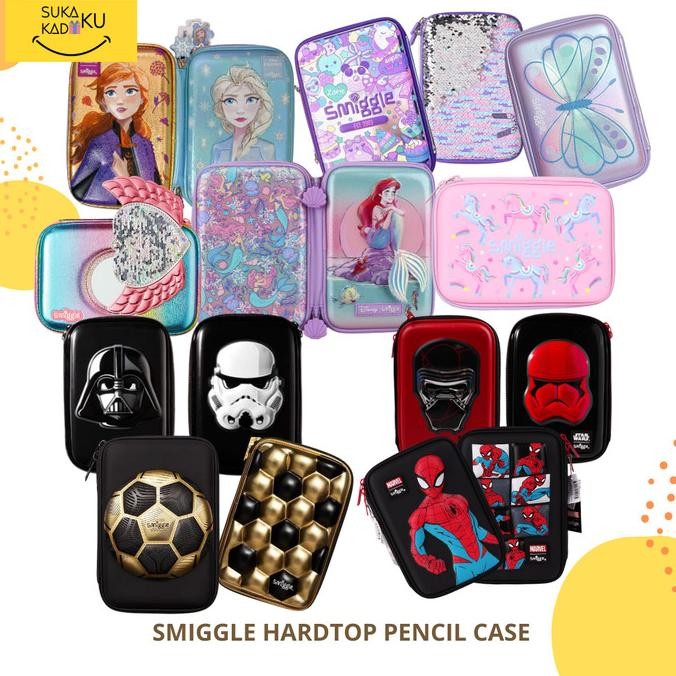 

SMIGGLE Hardtop Pencil Case 3D Frozen Unicorn Star Wars Kotak Pensil