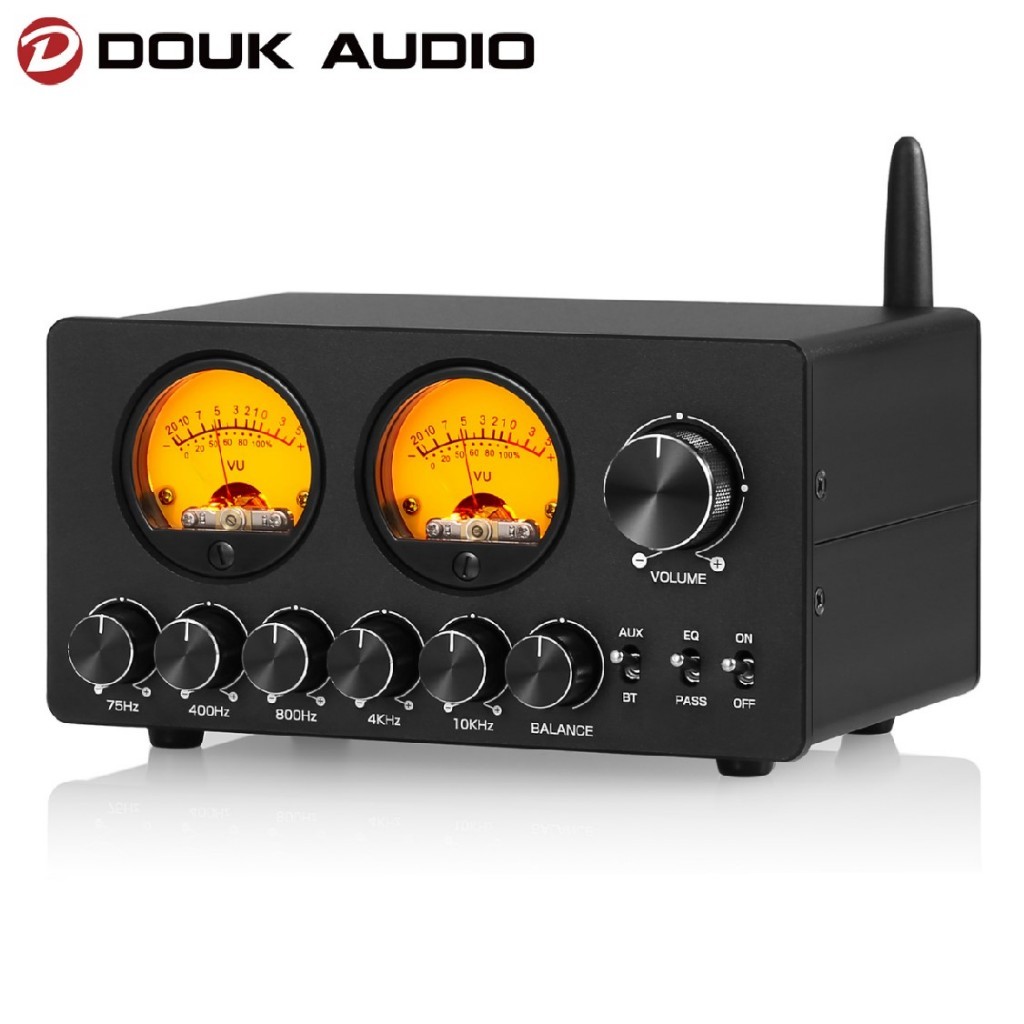 Douk Audio EQ5 TONE Mini 5-Band EQ Equalizer dengan Penerima Bluetooth Preamp Audio Stereo dengan Pe