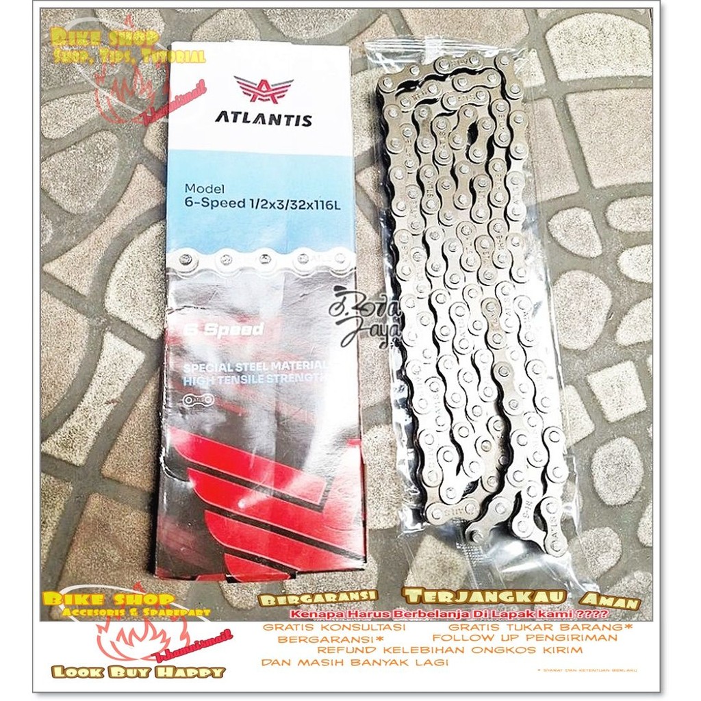 RANTAI CHAIN SEPEDA MTB ATLANTIS 6SP 116L Sepeda MTB BMX