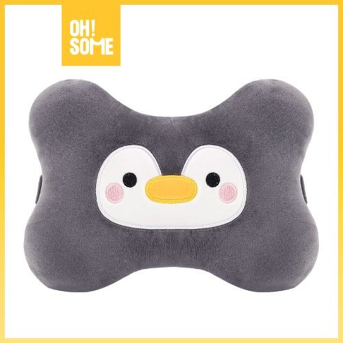 OHSOME Bantal Leher Mobil Alba Sol Penguin/Anjing/Beruang Coklat