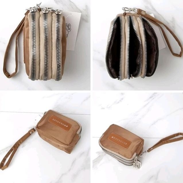 Dompet Koin Wanita Kecil Nylon 3 Resleting