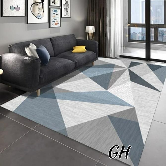 karpet permadani karpet lantai rumah modern motif minimalis 160 x 210