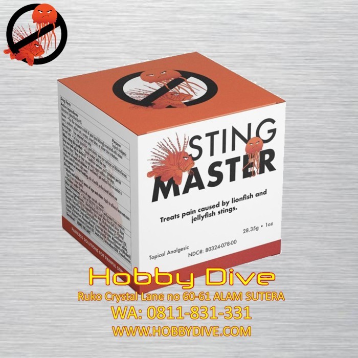 Termurah Sting Master Cream Anti Jellyfish Lionfish Jelly Fish Lion Fish Sting