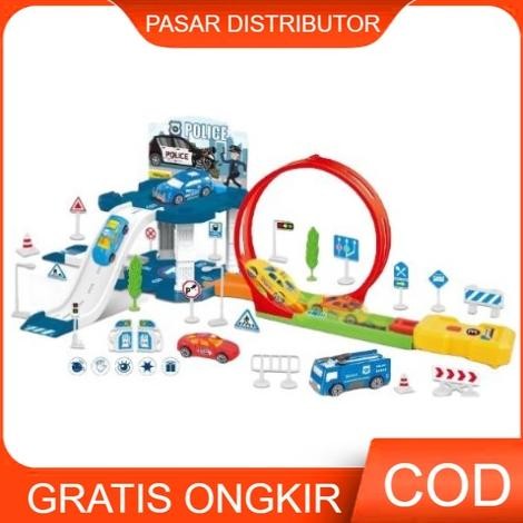 Baru Mainan Anak POLICE / TRUCK CATAPULT ASSEMBLE DIY Puzzle Fun DIY Scene Berkualitas