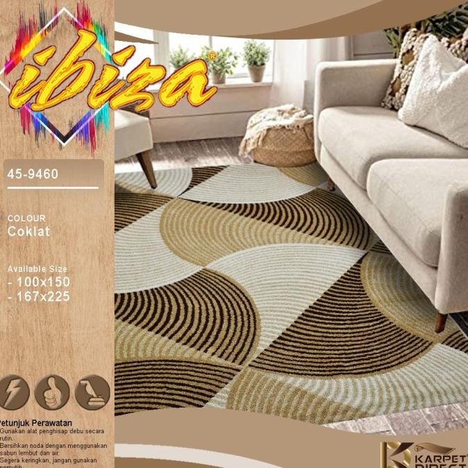 [Karpet Direct] Ibiza Karpet (Coklat) 100x150 cm - Kode 45-9460