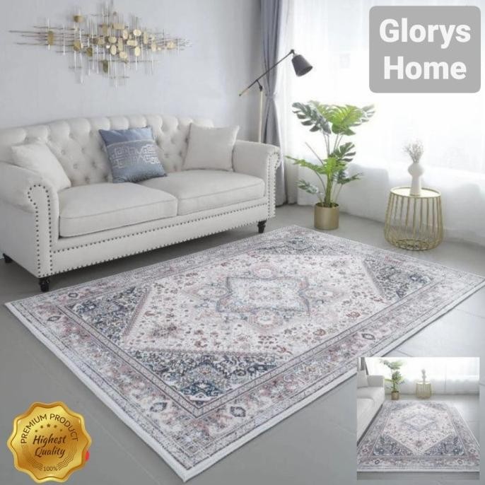 Karpet Lantai Import Permadani Besar 200 x 300, Khasmir Bulu Sintetis