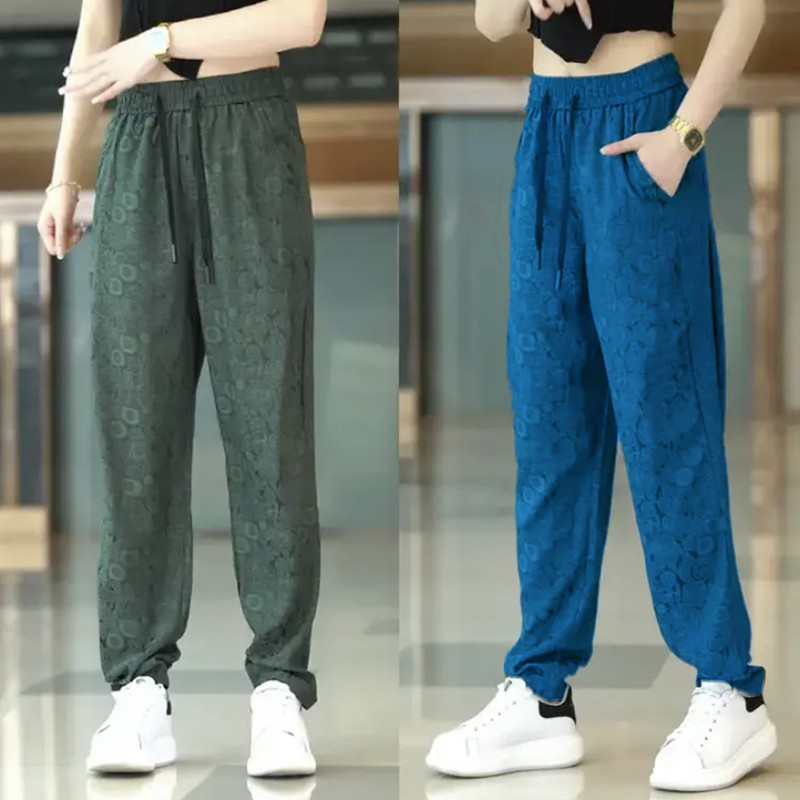 Summer New Men's Casual Pants Ice Silk National Style