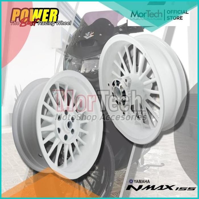 Velg Pelek Racing Tapak Lebar Power Classic Yamaha NMAX N MAX Merah 1