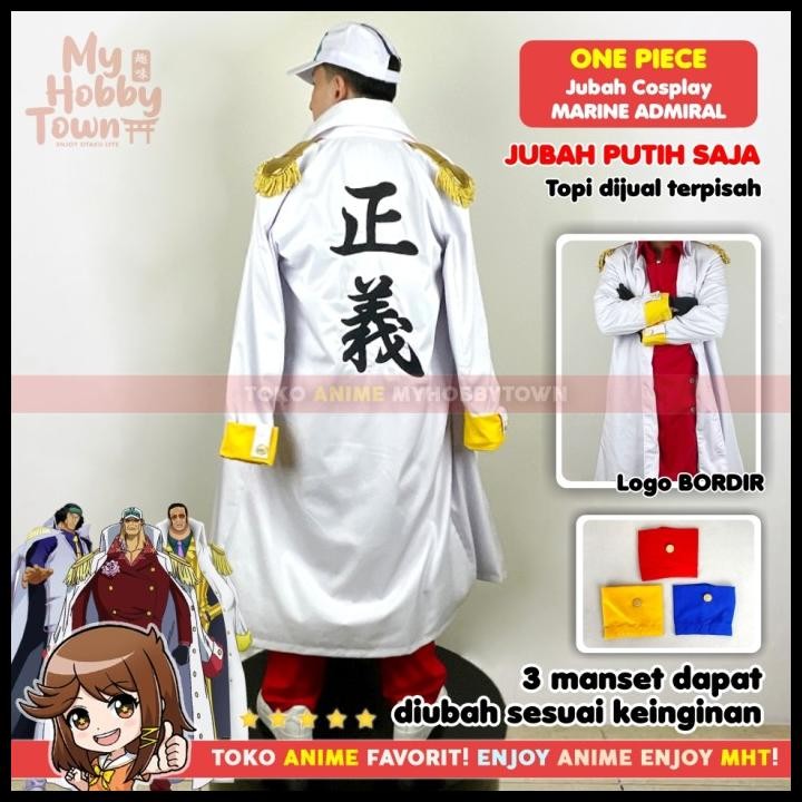 Jubah Cosplay Anime One Piece Marine Admiral Akainu Aokiji Kizaru