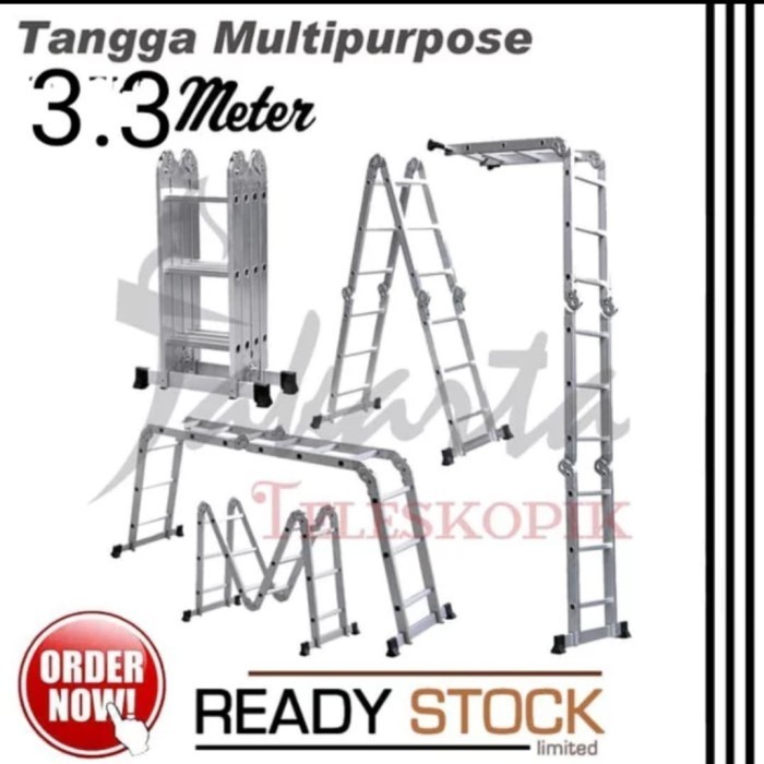 tangga lipat alumunium krisbow 3.3Mtr