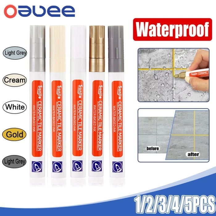 

T E R B A R U 1/2/5Pcs Marker Pen Repair Pens Oily Waterproof For Tile