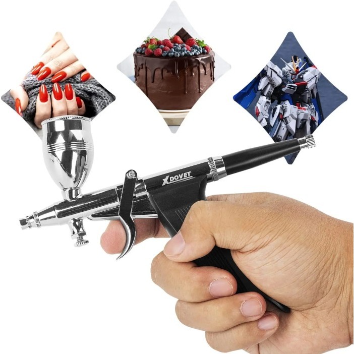 

T E R B A R U Xdovet Dual-Action Trigger Airbrush Kit Air Brush Painting Set With .