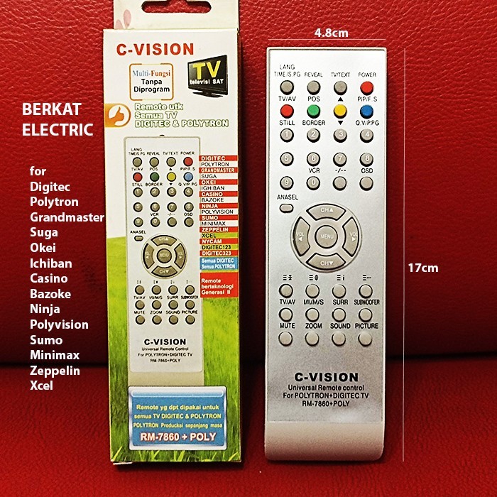 >>>>>] Remote Control Multi Tipe Polytron TV RM-7860 C-Vision