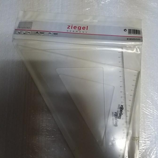 

BEBAS ONGKIR - Penggaris Segitiga Rotring Ziegel Set 23/33cm (819323/333)