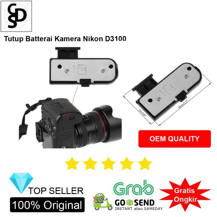 Tutup Baterai Kamera Nikon D3100 - Battery Door - Battery Cover