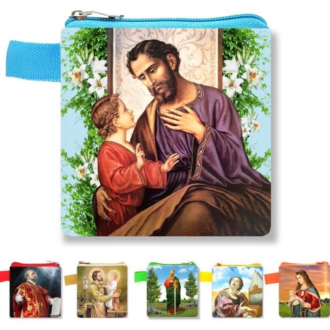 *#*#*#] Mini Wallet Santo Santa Souvenir Kristen Katolik Kristiani Tempat Rosa