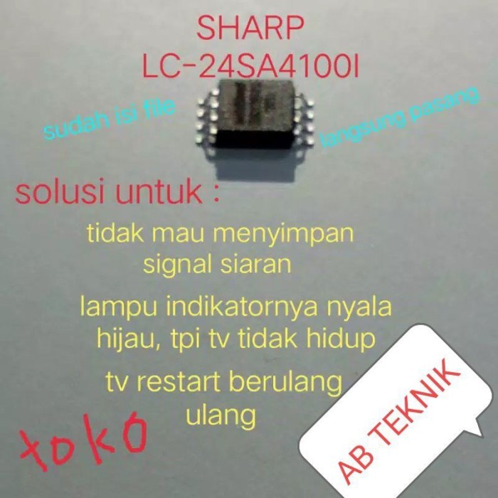 Ic eprom memory tv led sharp type lc24SA4100i