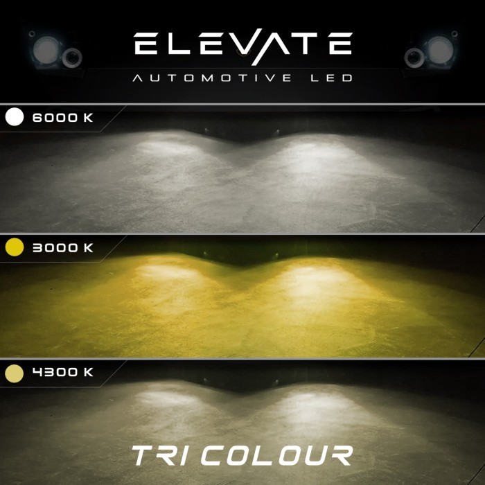 LED TRICOLOR H4 FOGLIGHTS / FOGLAMP 6000K ; 4300K ; 3000K