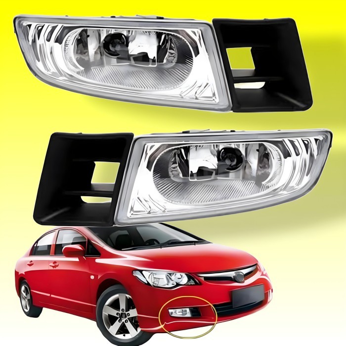 FOGLAMP CIVIC 2006 2007 2008 FOG LAMP HONDA CIVIC FD LAMPU BEMPER