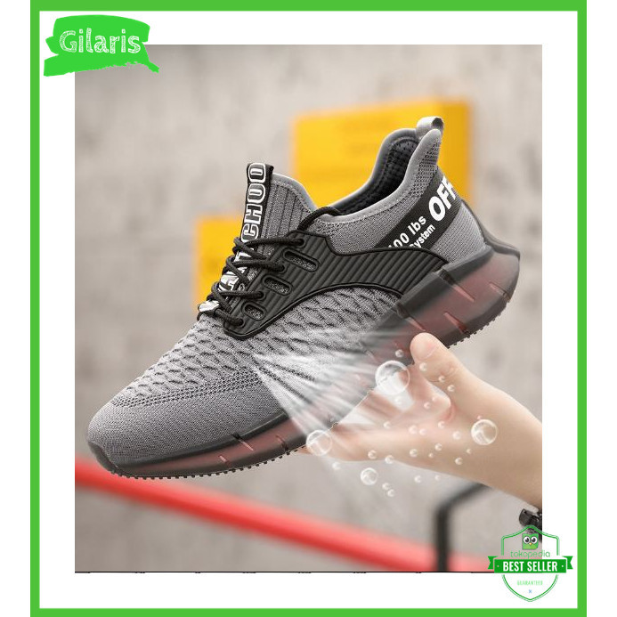 Sepatu king septi unisex hitam/ abu-abu casual uk 36-48 like krisbow