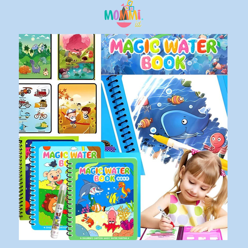 

BISA COD Buku Gambar Pen Ajaib Mewarnai Dengan Spidol Ajaib Magic Water Book Buku Mewarnai Water Doodle Kids Coloring Book Buku montessori anak buku kegiatan menggambar anak buku air ajaib Kegiatan Anak Praktis