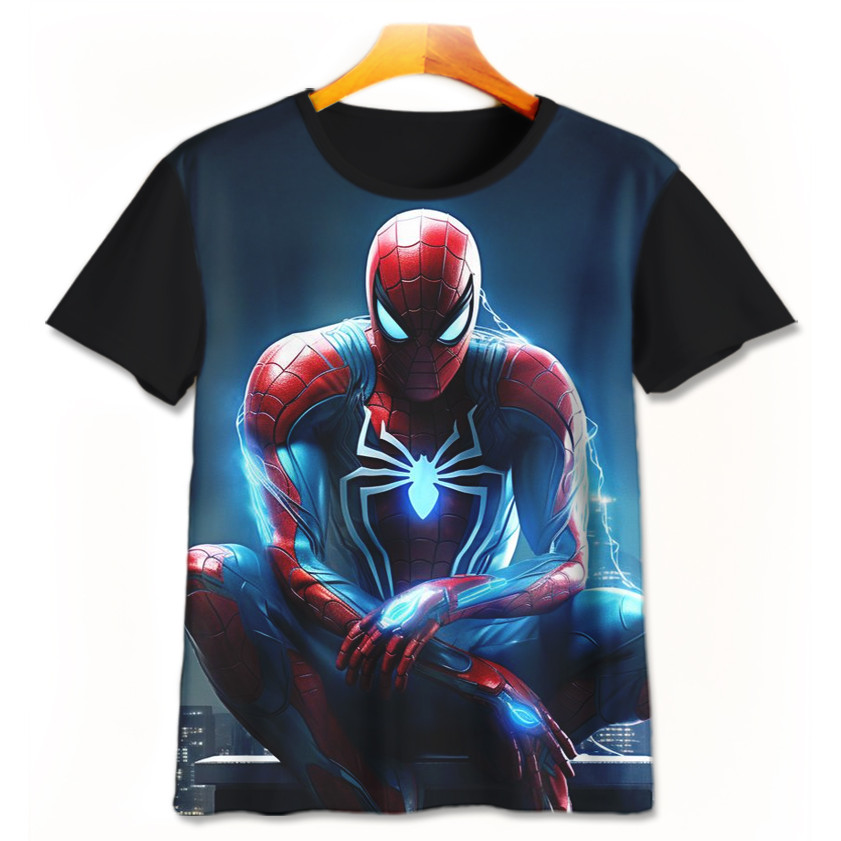 Baju Kaos Anak Anime - Kaos Game 3D Lucu - Kaos Printing Anime Spiderman Spiderman-2-designWD Limite