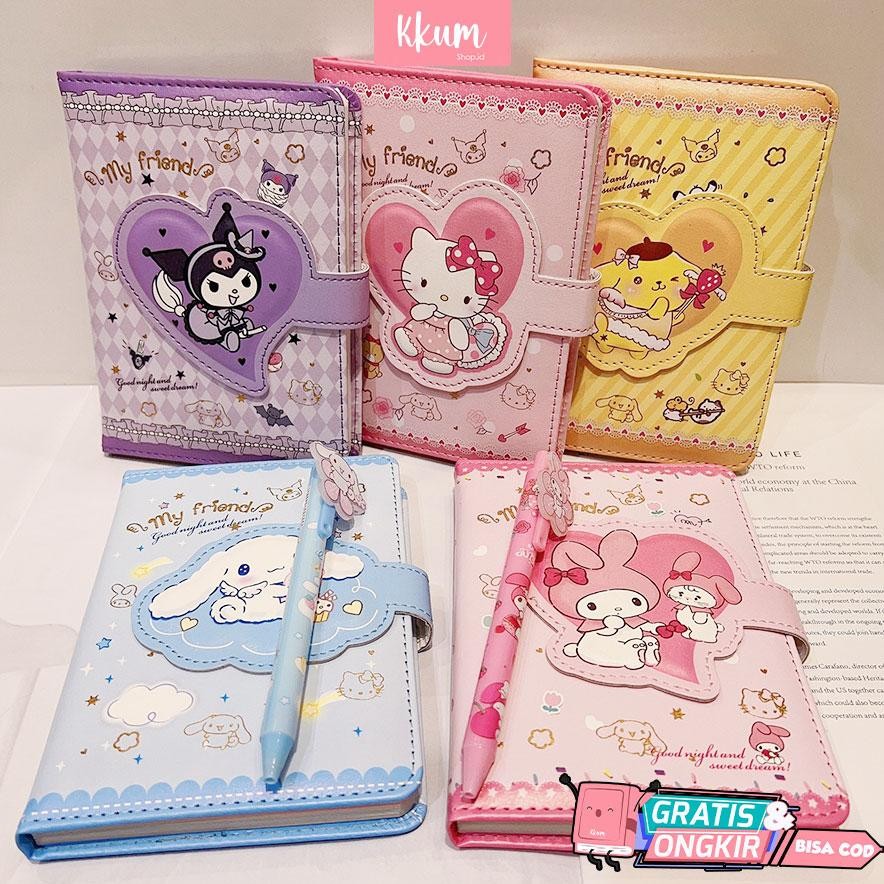 

Kekinian 2 In 1 Gift Set Notebook Sanrio Magnet/ Buku Tulis Cute Kuromi Cinnamorol 1212