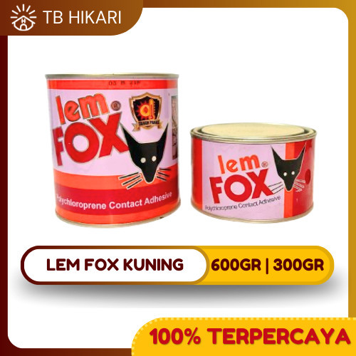 

LEM FOX Kuning | Lem Kayu | Kaleng Merah 300gr 600gr