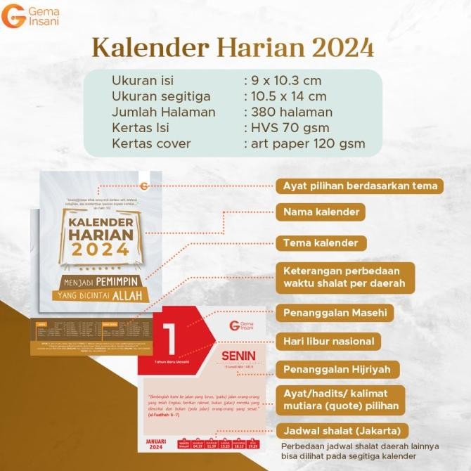 

Kalender Harian Muslim - Kalender Hijriah - Kalender Masehi 2024 Kualitas Premium