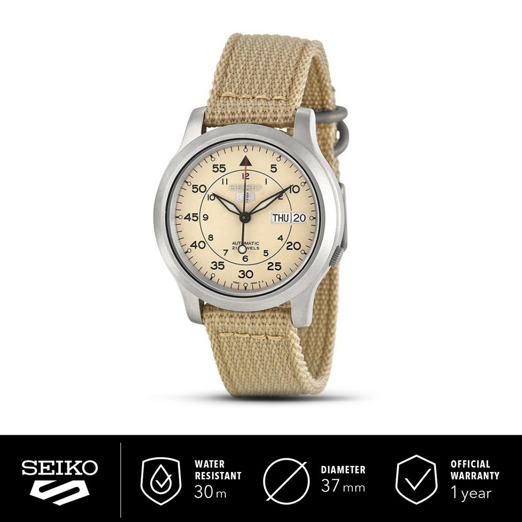 Jam Tangan Pria Seiko 5 Automatic Nylon SNK803K2 Original