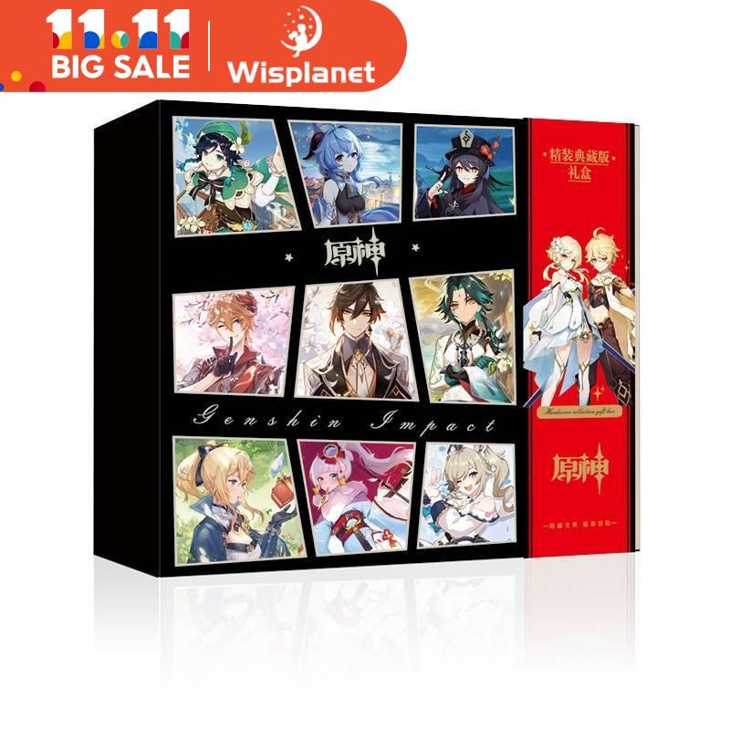 

Kotak Hadiah Emas Hitam Dampak Genshin Permainan Baru Hadiah Koleksi Pembatas Buku Kartu Pos Album Foto Gambar Paimon Venti Zhong Li |AE04BF22|