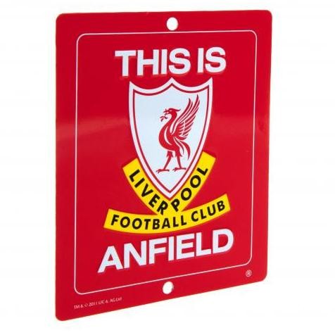 . Liverpool This Is Anfield, Metal Window Sign, Official Merchandise