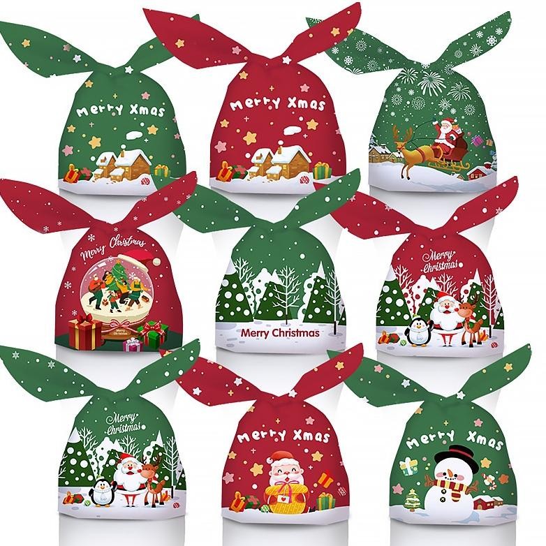 

Ready 50Pc Plastik Rabbit Bingkisan Bunny Goodie Bag Natal Merry Christmas Murah