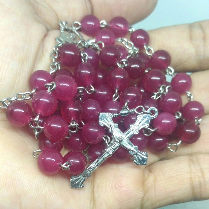 

Rosario Batu Alam Giok Merah Beads 8 Mm