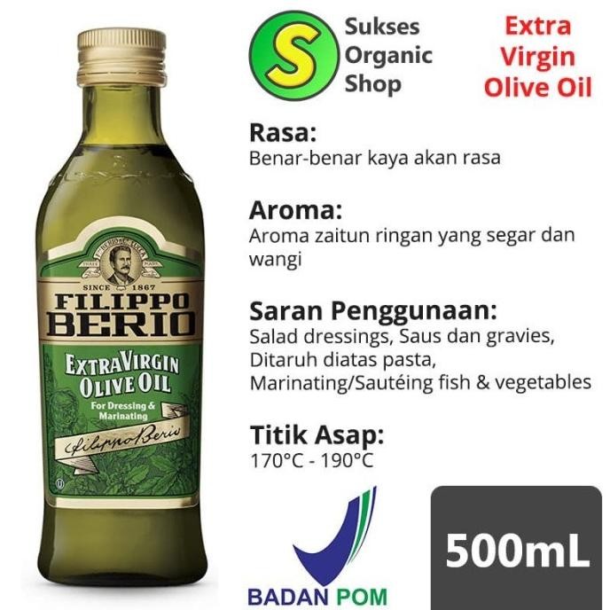 

Filippo Berio Extra Virgin Olive Oil (Evoo) 500Ml/Minyak Zaitun Deriamart