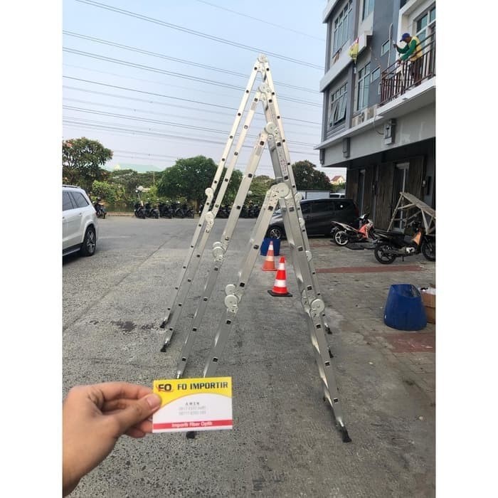Tangga Multifungsi 3.7 Meter Tangga Lipat Tangga Alumunium AMG