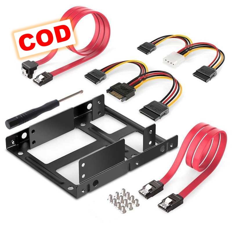 Enclosure External HDD / SSD 2.5 Inch to 3.5 Inch 2 Bay Pengubah Storage Eksternal menjadi Internal