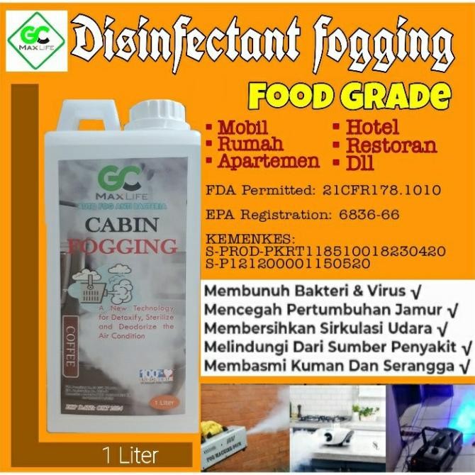 Cairan Fogging Disinfektan/Gc Max Life Cabin Fogging 1Liter