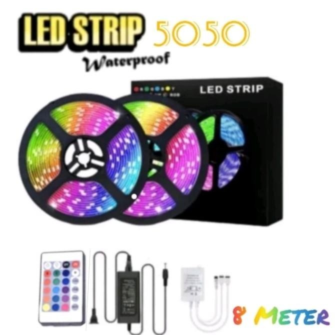 TERMURAH - Lampu Led Strip RGB Remote 5050 10 Meter